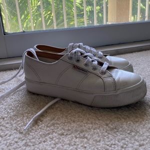 Superga white leather sneaker